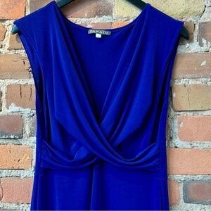 Parade Women's Blue Sleeveless Midi Wrap Dress. Size: 4